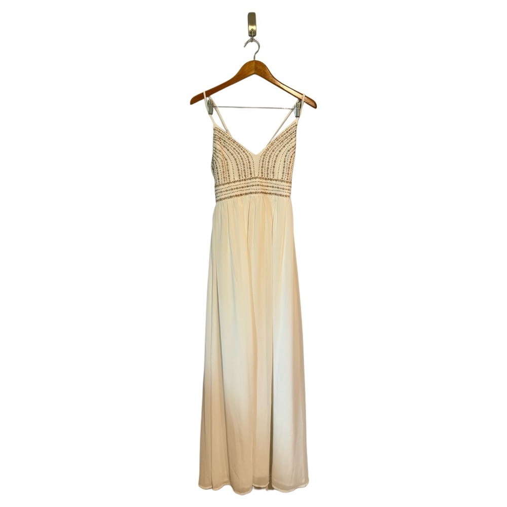 Lulu's Cream Maxi Dress